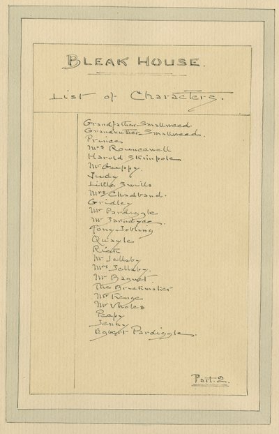 List of Characters by Joseph Clayton Clarke
